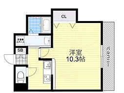 コートビレッジ2 1Kの間取図画像