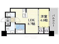 CITYSPIRE西中島 1LDKの間取図画像