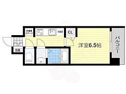 アドバンス大阪ヴェンティ 1Kの間取図画像