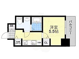 アドバンス新大阪5 1Kの間取図画像
