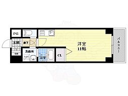 グランブルジュ ワンルームの間取図画像
