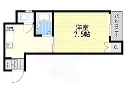 レジデンス大和2 1DKの間取図画像
