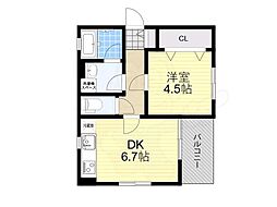 KTIレジデンス西中島3 1DKの間取図画像