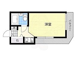ホワイトハイツ 1Kの間取図画像