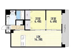 第2関根マンション 2LDKの間取図画像