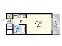 グリーンハイツ2 ワンルームの間取図画像