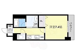 セレッソコート新大阪 1Kの間取図画像