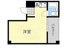 タカミビル ワンルームの間取図画像