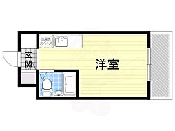 グリーンハイツ2 ワンルームの間取図画像