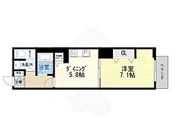 ドムスドイ 1DKの間取図画像