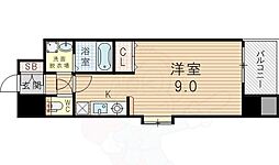 エクセレント上新18 ワンルームの間取図画像