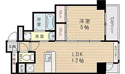 アーバンテラス新大阪 1LDKの間取図画像