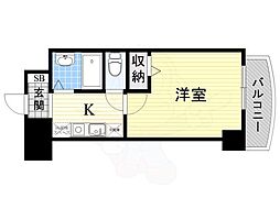 ノルデンハイム小松 1Kの間取図画像