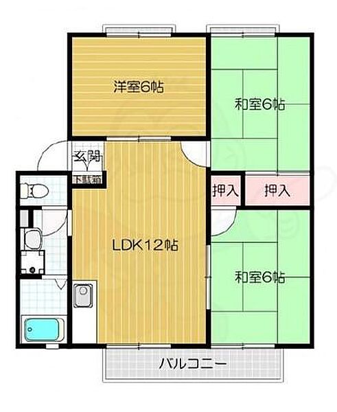 大阪府枚方市甲斐田町(賃貸アパート3LDK・2階・59.03㎡)の写真 その2