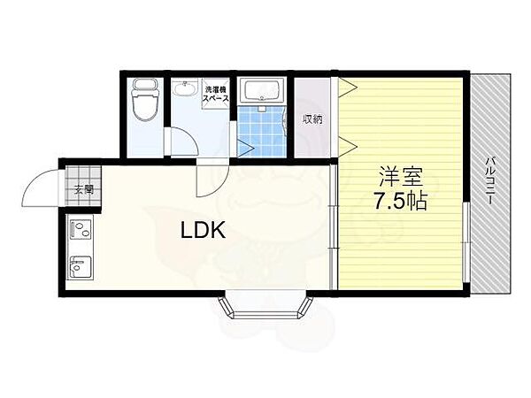 大阪府枚方市三矢町(賃貸マンション1LDK・4階・36.00㎡)の写真 その2