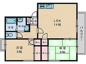 シャルマンハイツ  ｜ 大阪府交野市星田６丁目（賃貸アパート2LDK・2階・58.00㎡） その2