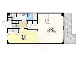 ニューハイツ花水木 1LDKの間取図画像