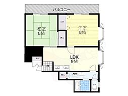 大王ハイツ 2DKの間取図画像