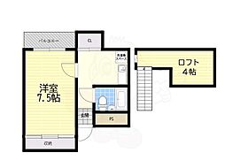 第3和幸マンション 1Kの間取図画像