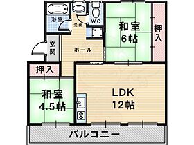 メゾン笹原  ｜ 兵庫県伊丹市野間２丁目（賃貸マンション2LDK・3階・65.20㎡） その2