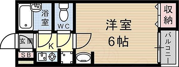 ステラハウス16 ｜兵庫県尼崎市武庫之荘東２丁目(賃貸アパート1K・1階・20.60㎡)の写真 その2