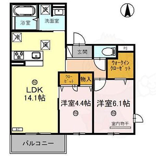 M&R　AiKi ｜兵庫県尼崎市西立花町２丁目(賃貸アパート2LDK・1階・59.28㎡)の写真 その2