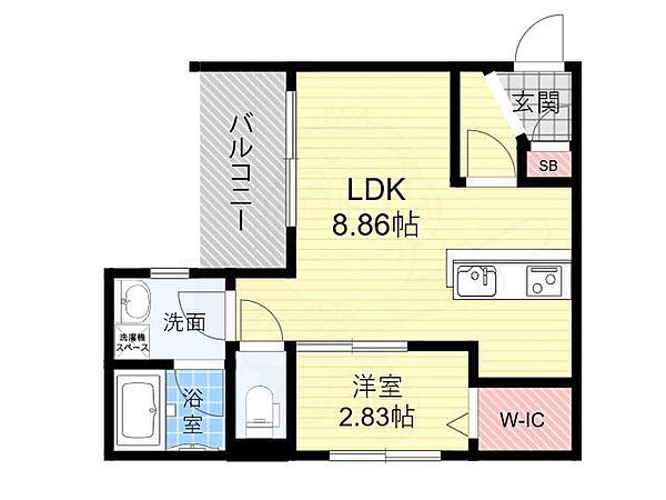 ＳＫレジデンス立花 102｜兵庫県尼崎市西立花町２丁目(賃貸マンション1LDK・1階・29.32㎡)の写真 その2