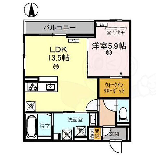 プルミエ　ラムール ｜兵庫県尼崎市武庫之荘本町３丁目(賃貸アパート1LDK・2階・49.32㎡)の写真 その2