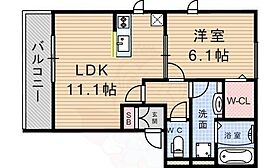 La maison du courage  ｜ 兵庫県尼崎市南武庫之荘３丁目（賃貸アパート1LDK・1階・42.97㎡） その2