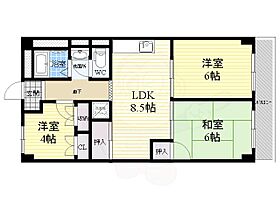 メゾンマルミ武庫之荘 304 ｜ 兵庫県尼崎市武庫之荘１丁目（賃貸マンション3LDK・3階・57.00㎡） その2