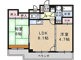 ラヴィアンローズ津田 502 ｜ 兵庫県尼崎市上ノ島町２丁目34番3号（賃貸マンション2LDK・5階・50.31㎡） その2