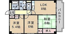 アートフェリス  ｜ 兵庫県尼崎市南武庫之荘７丁目16番1号（賃貸マンション3LDK・4階・56.70㎡） その2