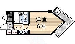 キューブAMX ワンルームの間取図画像