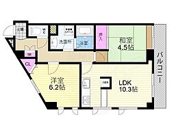 MAINSTAGE武庫之荘 2LDKの間取図画像