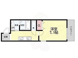 フジパレス阪急武庫之荘駅西V番館 1Kの間取図画像