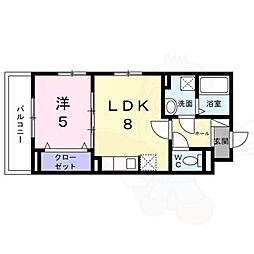 ズュートヴィント 1LDKの間取図画像