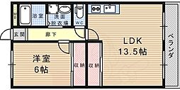アビタ・コア3棟 1LDKの間取図画像