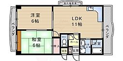 グランドシャトーキシ 2LDKの間取図画像