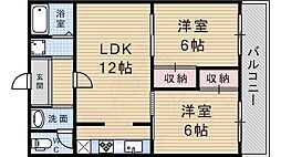 レジデンス21 2LDKの間取図画像
