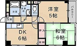 アルカレセンス武庫之荘 2DKの間取図画像