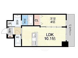 リエール武庫之荘 1LDKの間取図画像