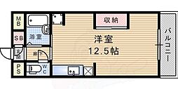 サンイースト武庫之荘 ワンルームの間取図画像