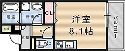 パラーダ立花 ワンルームの間取図画像