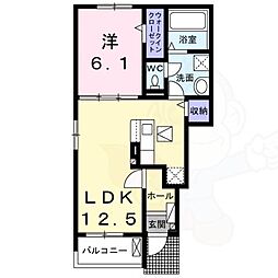 コテポルト 1LDKの間取図画像
