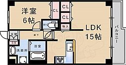 フォレステージュ武庫之荘 1LDKの間取図画像