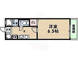 コーポパステル 1Kの間取図画像