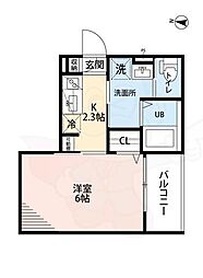robot home立花 1Kの間取図画像