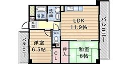 プレアデス 2LDKの間取図画像
