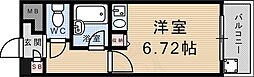 プライムコート武庫之荘 ワンルームの間取図画像
