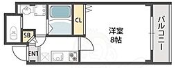 G-プロスペリテ塚口 1Kの間取図画像